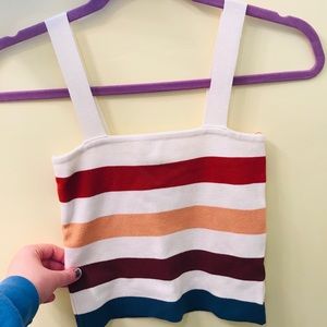 Forever 21 striped color block tank